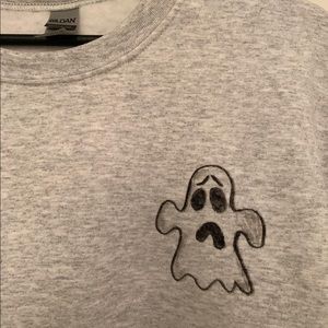 ghost crewneck sweater